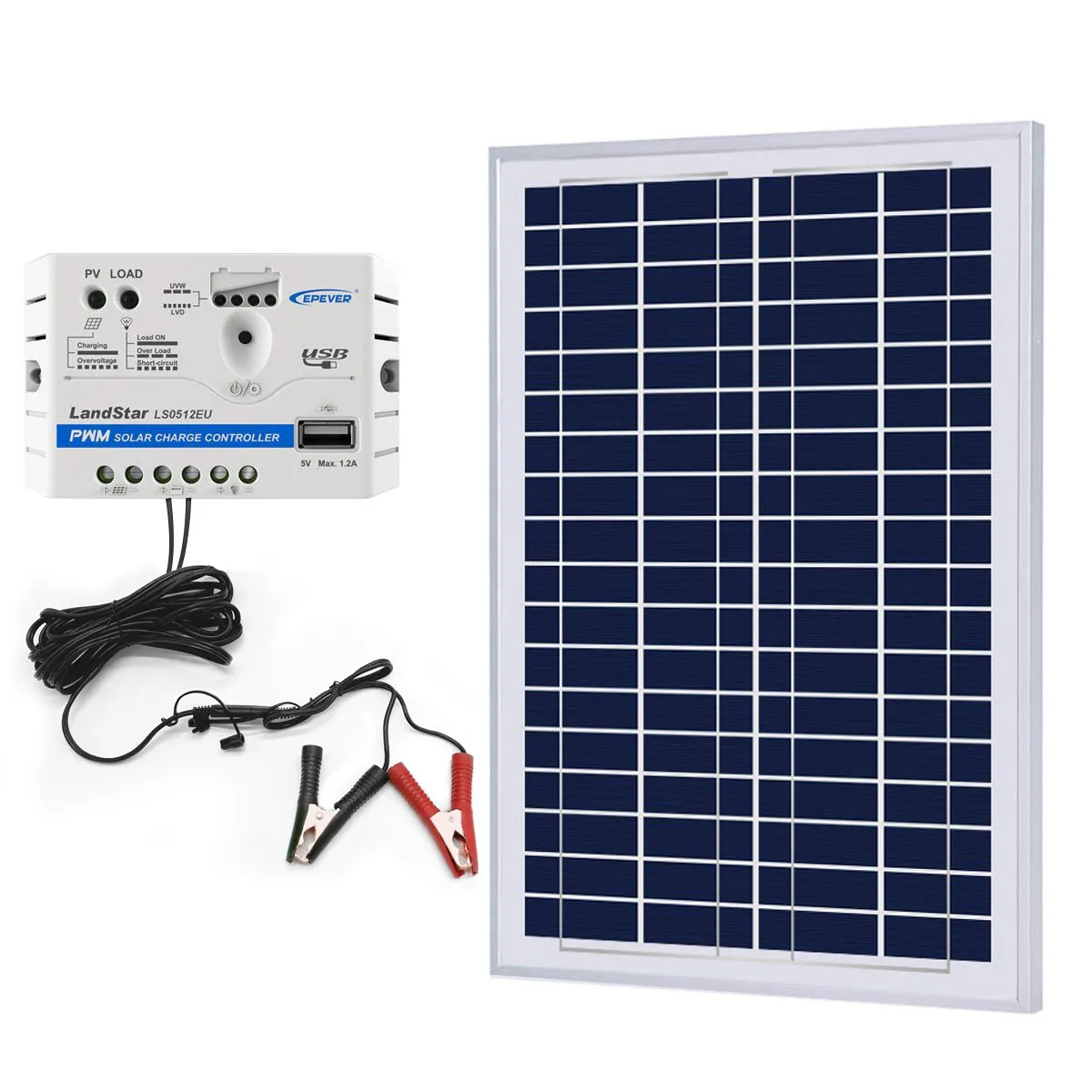 25W Off-grid Solar Kits, 5A charge controller with SAE connector by ACOPOWER