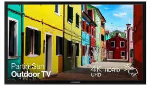 Aurora 55-Inch Partial Sun Outdoor TV (2021 Model)- Weatherproof, 4K UHD HDR LED Outdoor Television with Auto-Brightness Control - FDUP55CBS