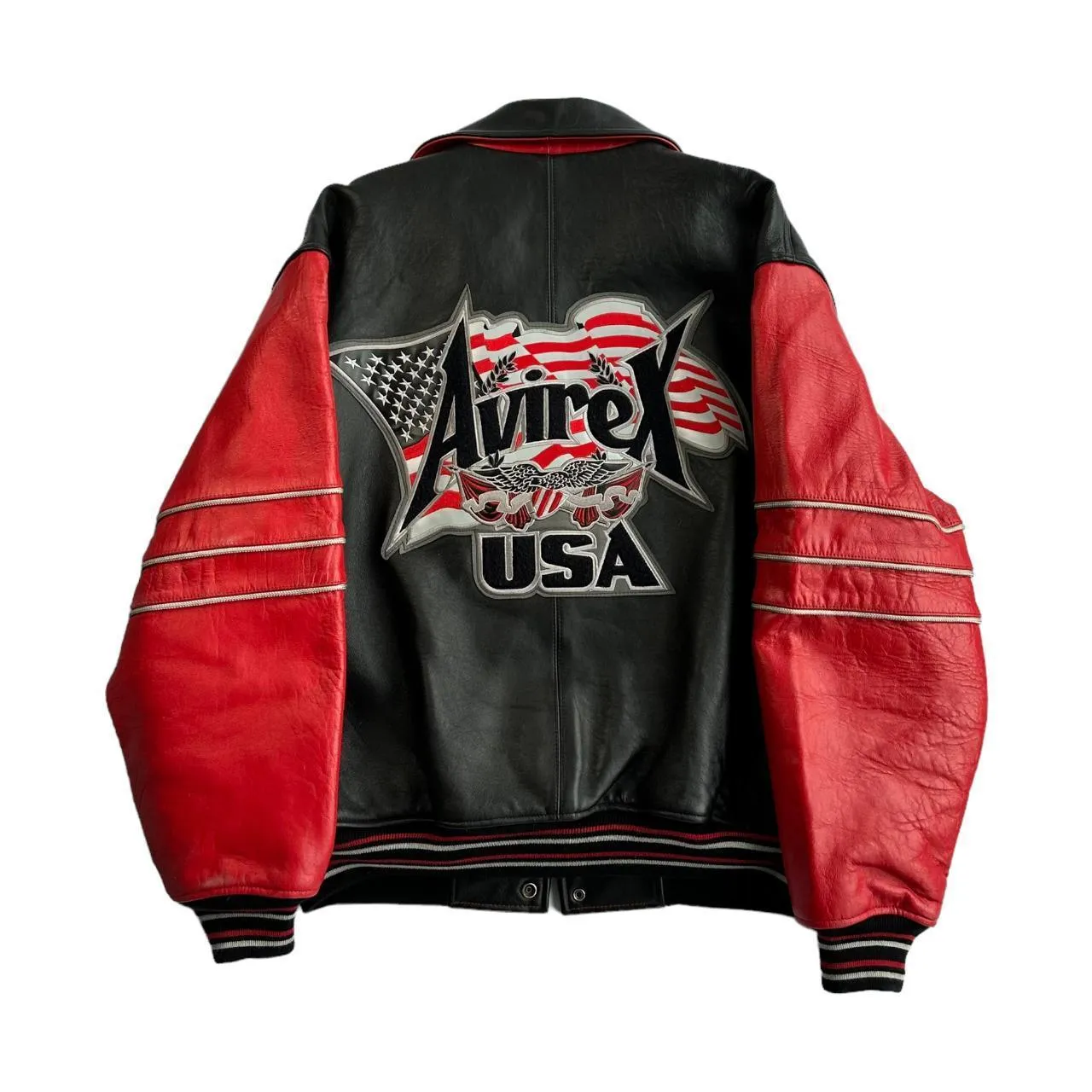 Avirex Jacket Red and black Leather USA