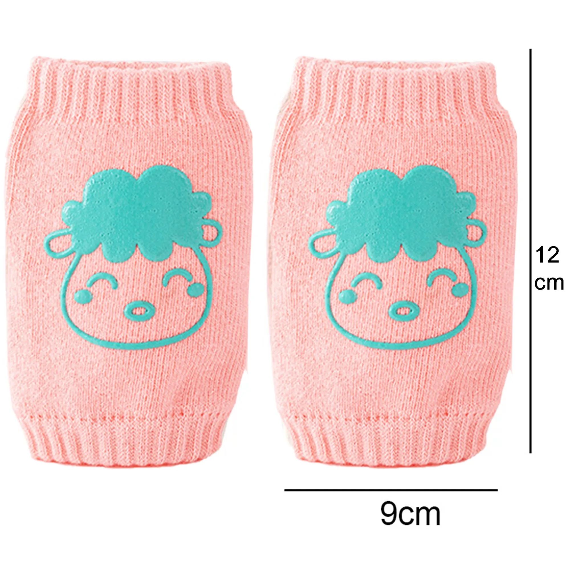 Babymoon Designer Baby Kneepads for Protection Knee Pads for Crawling, Anti-Slip Safety Protector | Kid Pink