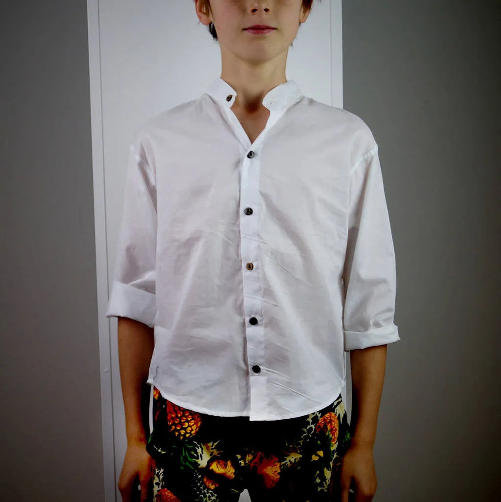 Boys Shirt - White cotton