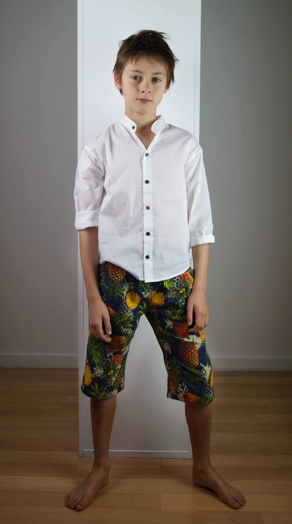 Boys Shirt - White cotton