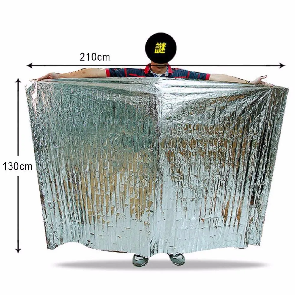 Camping Portable Emergency Blanket First Aid Survival Rescue Curtain Tent Tools Outdoor Hiking Kits Silver Golden 210*130cm 50g