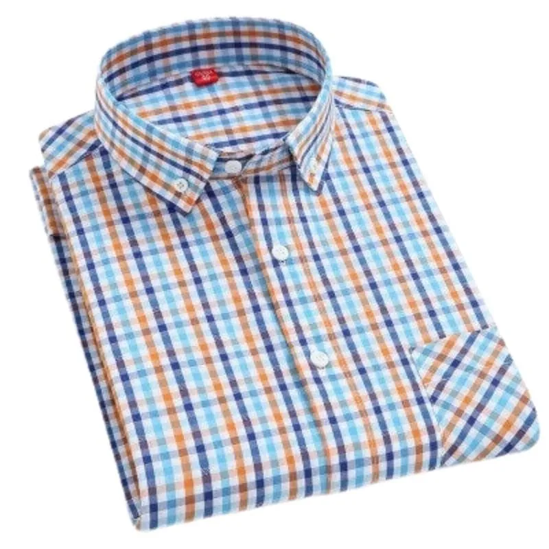 CHEDRA Design Men's Trendy Fashion Plaid Style Casual Business Dress Shirt