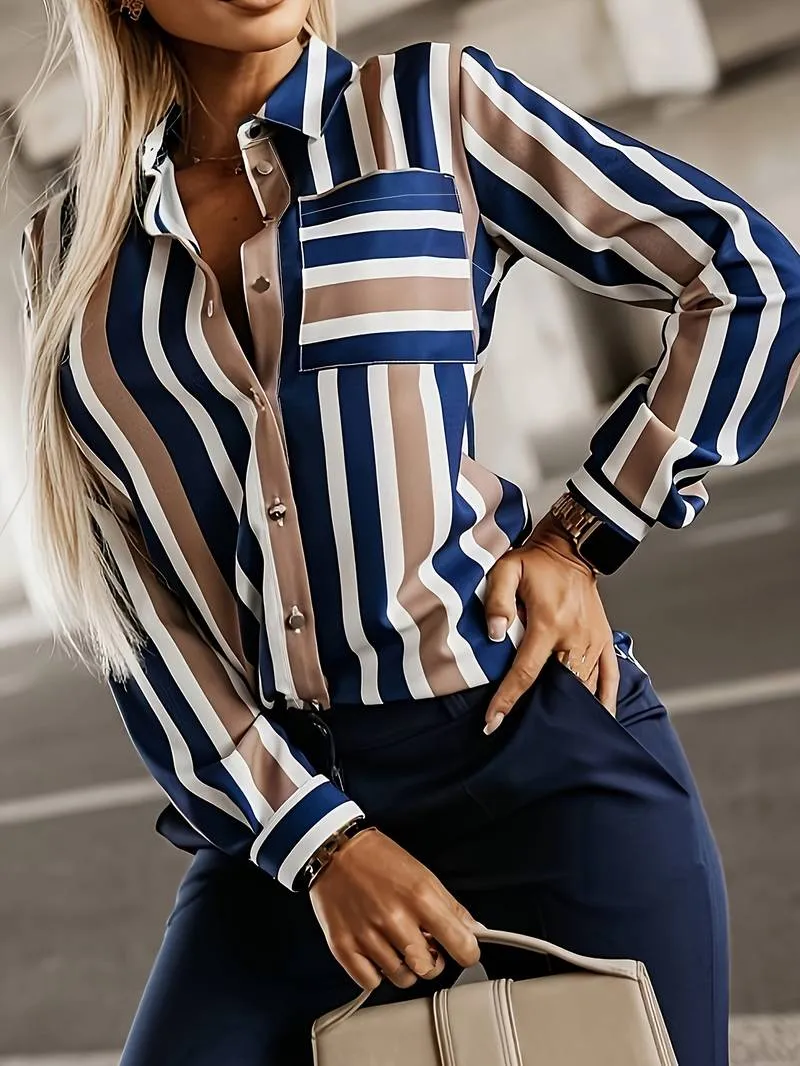 Emily – casual, stylish striped blouse