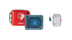 Philips HeartStart FRx Automated External Defibrillator AED with Standard Carry Case, Battery and SMART Pads II(Adults & Children).