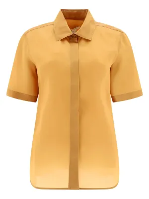 "ACANTO" ORGANZA SHIRT WITH LOGO