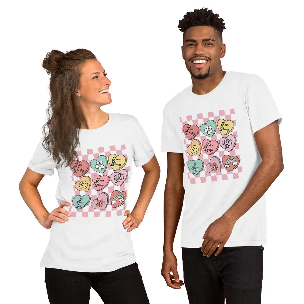 Retro Candy Hearts Valentines Tee