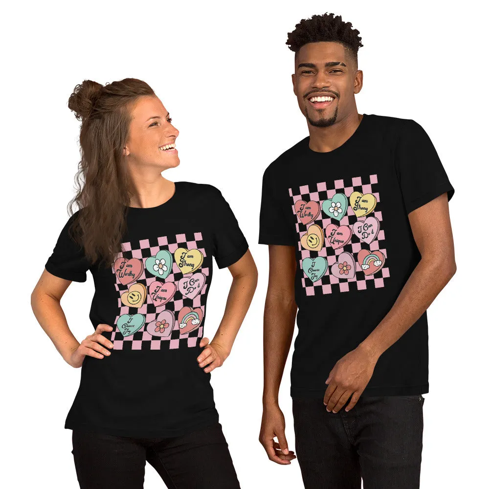 Retro Candy Hearts Valentines Tee