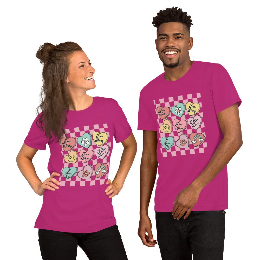 Retro Candy Hearts Valentines Tee