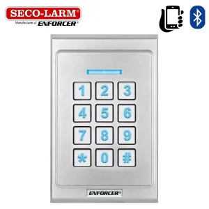 Seco-Larm - SK-B141-DQ -  ENFORCER - Bluetooth Access Control Digital Keypad - Single Gang - 1100 Users - Weatherproof - Vandal Resistant - Outdoor