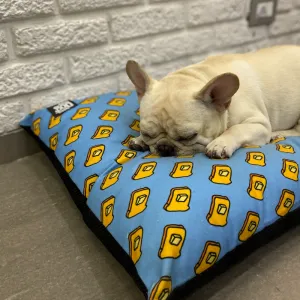 Talking Dog Club Butter My Bread Pillow Bed for Dogs and Cats (Sky Blue)