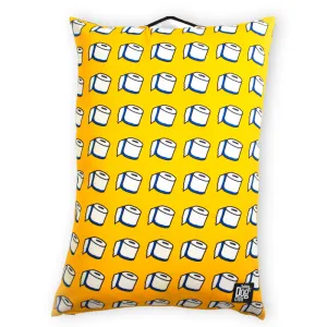 Talking Dog Club TP on my Mind Pillow Bed for Dogs and Cats (Yellow)