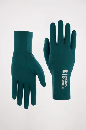 Volta Merino Glove Liner - Evergreen